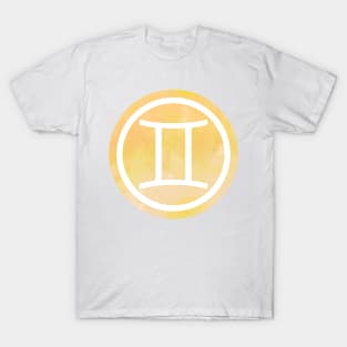 Caramel Watercolor Zodiac - Gemini T-Shirt